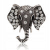 Elephant Brooch with Zircons