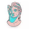 Sculpture modern bust enamel pin