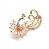 Gold peacock brooch with zirconia