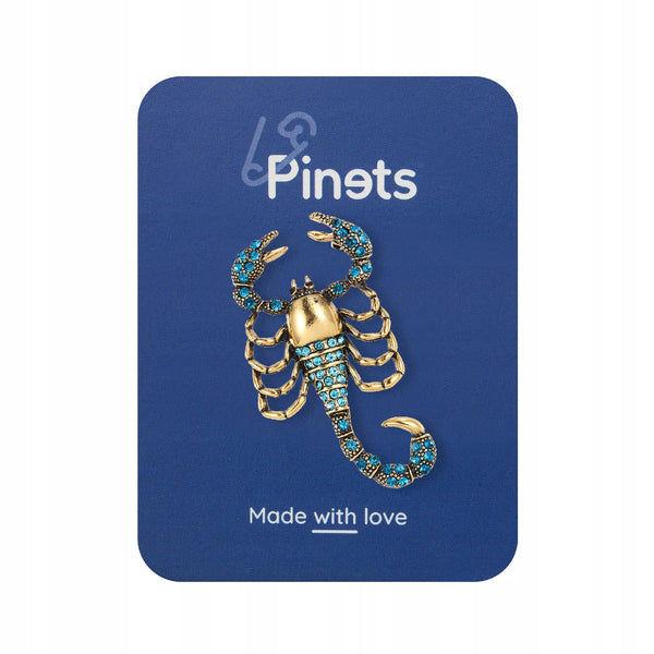 Scorpion Brooch with Zircons