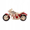 Motorcycle Red Brooch with Zircons